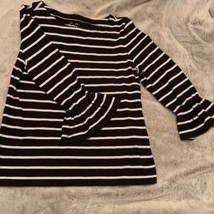 Kate Spade 3/4 Fluted Bell Sleeve Shirt